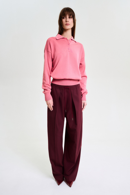 Брюки на кулисе BURGUNDY